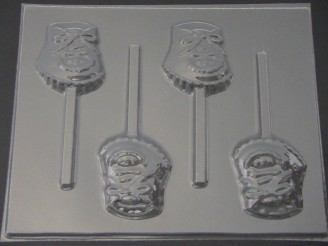 4140 Baby Booties Socks Chocolate or Hard Candy Lollipop Mold